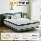 Materasso Ibrido Traspirante Medio Refrigerante in Memory Foam Consegnato in Scatola Bianco