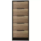 Comò a 5 cassetti in legno, cassettiera moderna, versatile per camera da letto/ufficio