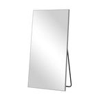 Specchio da parete a figura intera rettangolare con cornice in metallo da 31 pollici L x 71 pollici A, specchio autoportante in argento