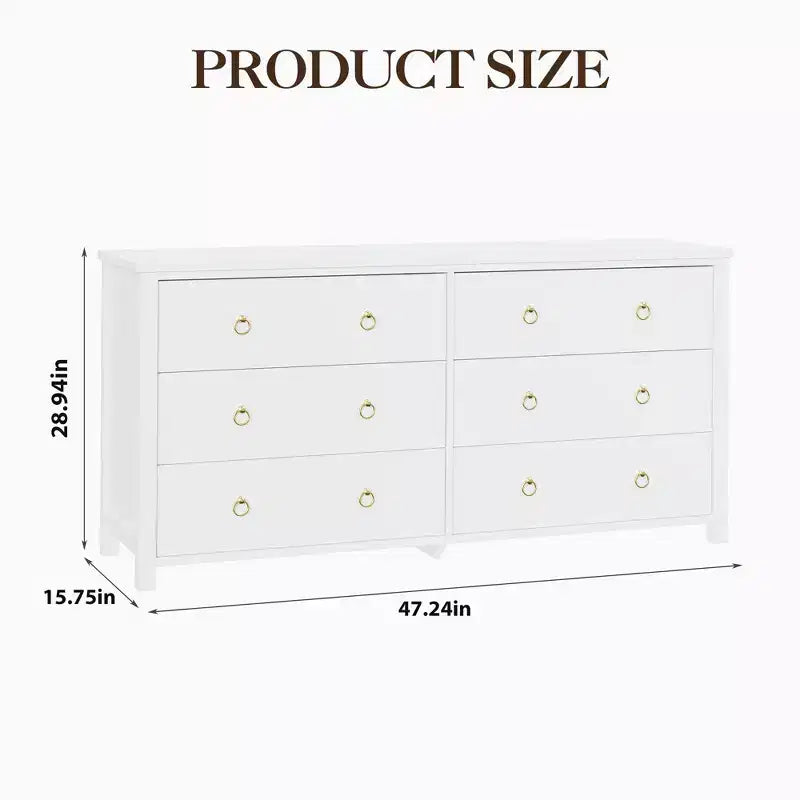 Cassettiera a 3 cassetti per camera da letto, Comò in legno con maniglie dorate, Mobile TV console multimediale, Cassettiera armadio autoportante per soggiorno