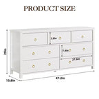Cassettiera a 3 cassetti per camera da letto, Comò in legno con maniglie dorate, Mobile TV console multimediale, Cassettiera armadio autoportante per soggiorno