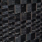 Paravento divisorio a 6 pannelli, in vimini nero, alto 183 cm
