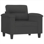 vidaXL Sofa Chair Light Gray Microfiber fabric, metal, plywood Compact