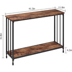 Consolle da Ingresso e Scaffale Industriale - Tavolino Stretto da 105 cm per Corridoio, Soggiorno, Ufficio