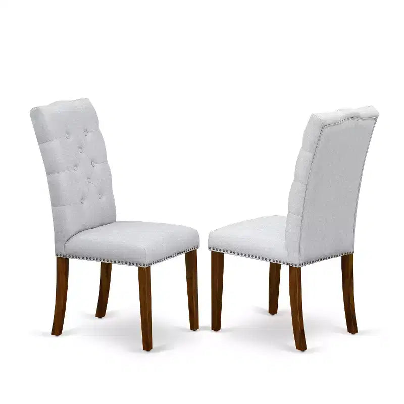Set da cucina da pranzo Belmont da 5 pezzi, tavolo da cucina rotondo e 4 sedie Parson, finitura naturale
