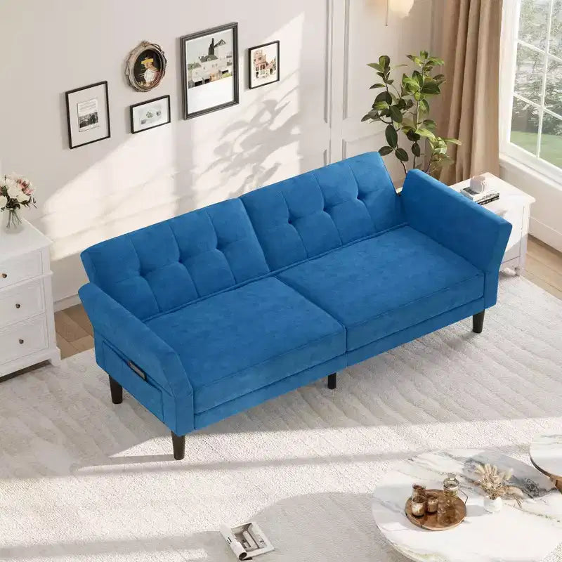 Divano Letto da 89 Pollici, Moderno Divano Letto Convertibile in ciniglia con Schienale e Braccioli Regolabili, Divanetto Oversize