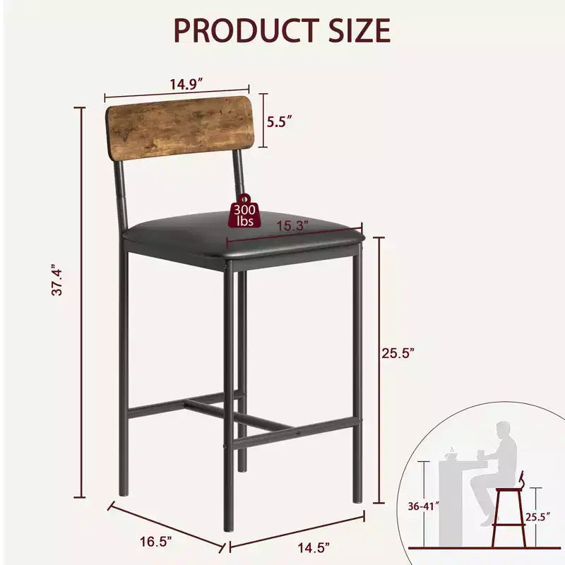 Set da Cucina Tavolo da Pranzo e Sedie per 2 con Scaffale e Sedie Imbottite, Set Tavolo da Bar per Piccoli Spazi Appartamento