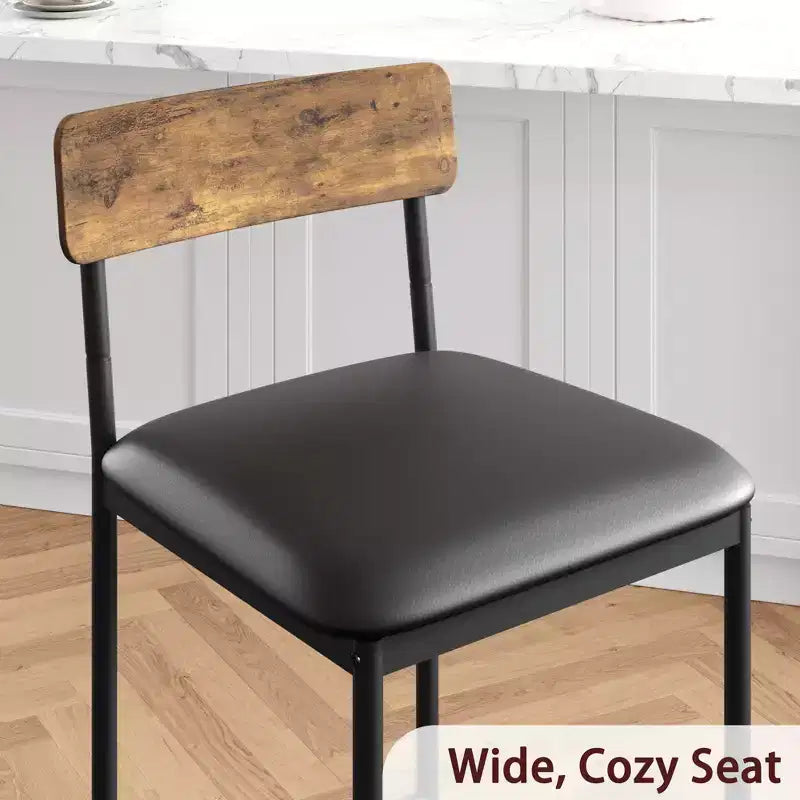 Set da Cucina Tavolo da Pranzo e Sedie per 2 con Scaffale e Sedie Imbottite, Set Tavolo da Bar per Piccoli Spazi Appartamento