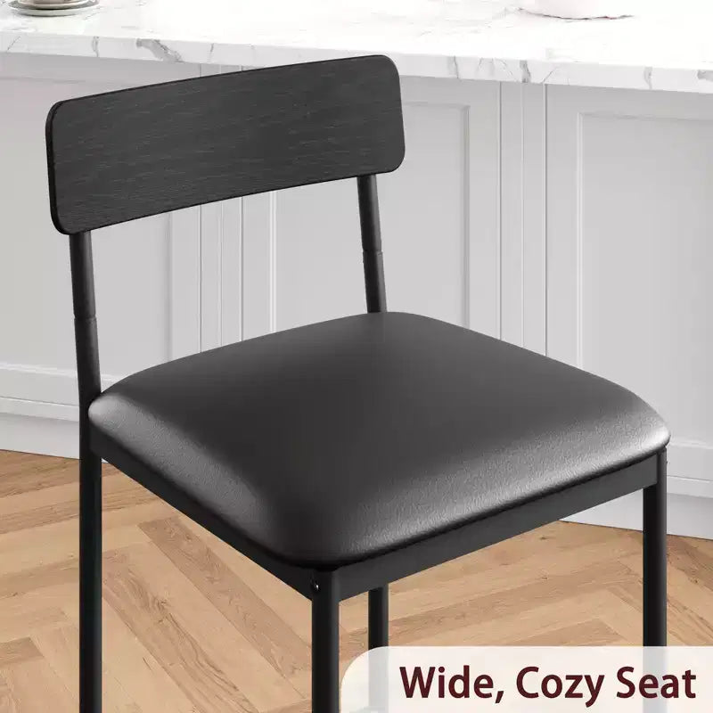 Set da Cucina Tavolo da Pranzo e Sedie per 2 con Scaffale e Sedie Imbottite, Set Tavolo da Bar per Piccoli Spazi Appartamento