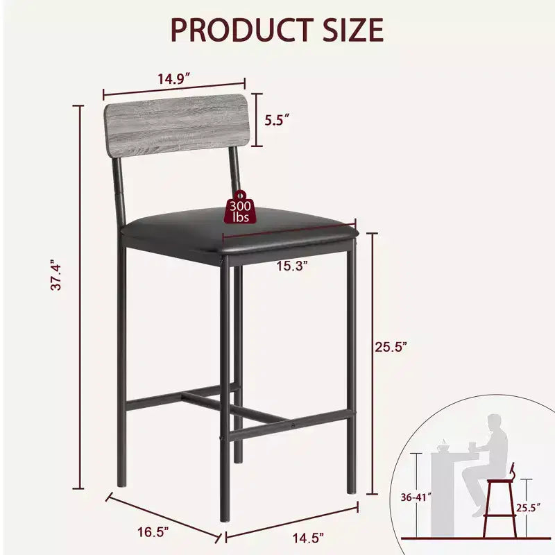 Set da Cucina Tavolo da Pranzo e Sedie per 2 con Scaffale e Sedie Imbottite, Set Tavolo da Bar per Piccoli Spazi Appartamento