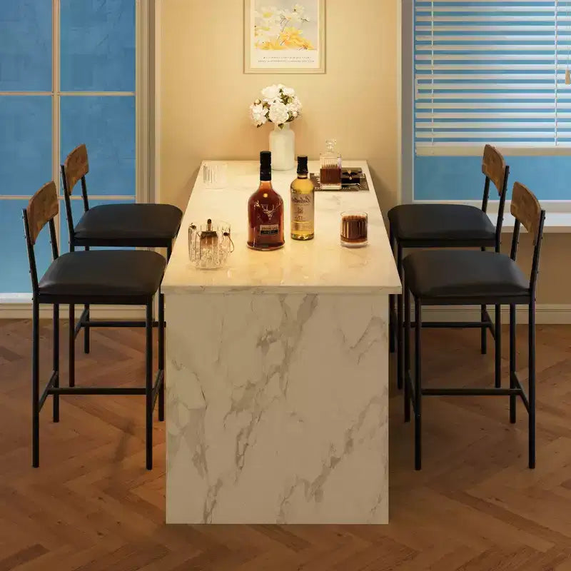 Set da Cucina Tavolo da Pranzo e Sedie per 2 con Scaffale e Sedie Imbottite, Set Tavolo da Bar per Piccoli Spazi Appartamento