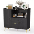 Credenza moderna bianca con 2 cassetti e 2 ante per cucina e soggiorno