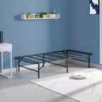 Letto pieghevole moderno, telaio in metallo pieghevole semplice, letto pieghevole alto 14 pollici con spazio sotto il letto, facile da montare, nero