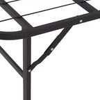 Letto pieghevole moderno, telaio in metallo pieghevole semplice, letto pieghevole alto 14 pollici con spazio sotto il letto, facile da montare, nero
