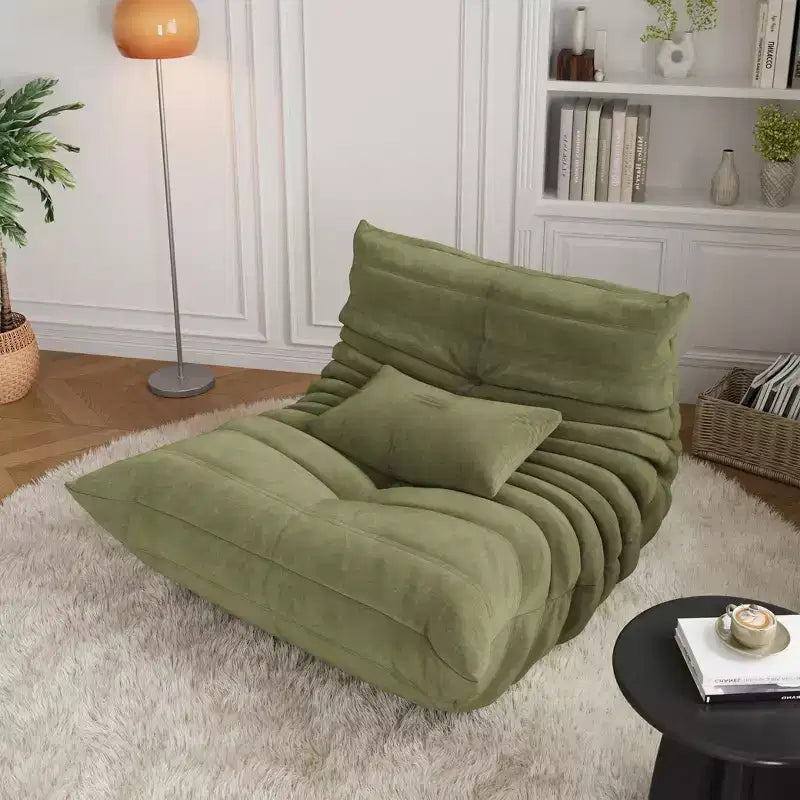 Hand-Tufted 35.4 Bean Bag Chairs, Waterproof Seamless One-Piece Memory Foam Loveseat with 900 lb Capacity for Living Room and Bedroom
