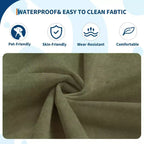 Poltrone a sacco trapuntate a mano da 90 cm, divanetto in memory foam impermeabile senza cuciture con capacità di 408 kg per soggiorno e camera da letto