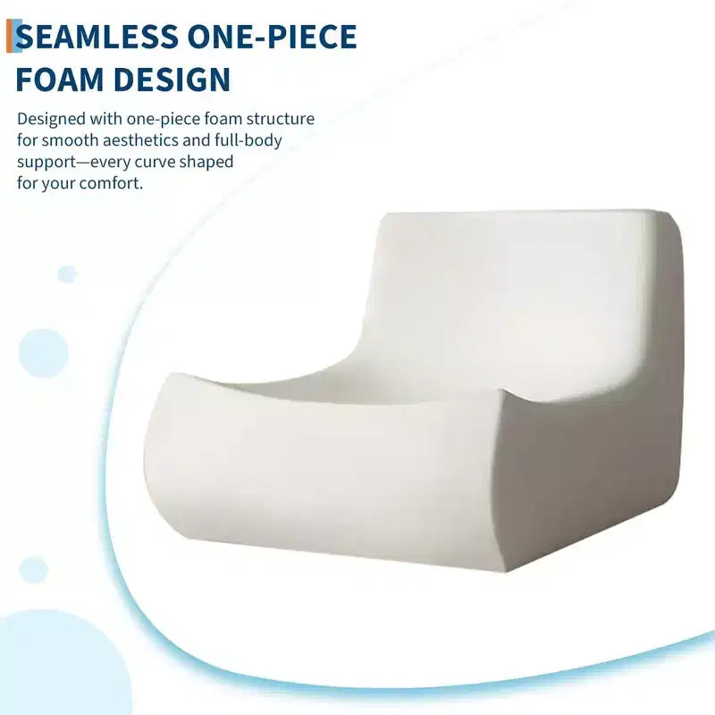 Hand-Tufted 35.4 Bean Bag Chairs, Waterproof Seamless One-Piece Memory Foam Loveseat with 900 lb Capacity for Living Room and Bedroom