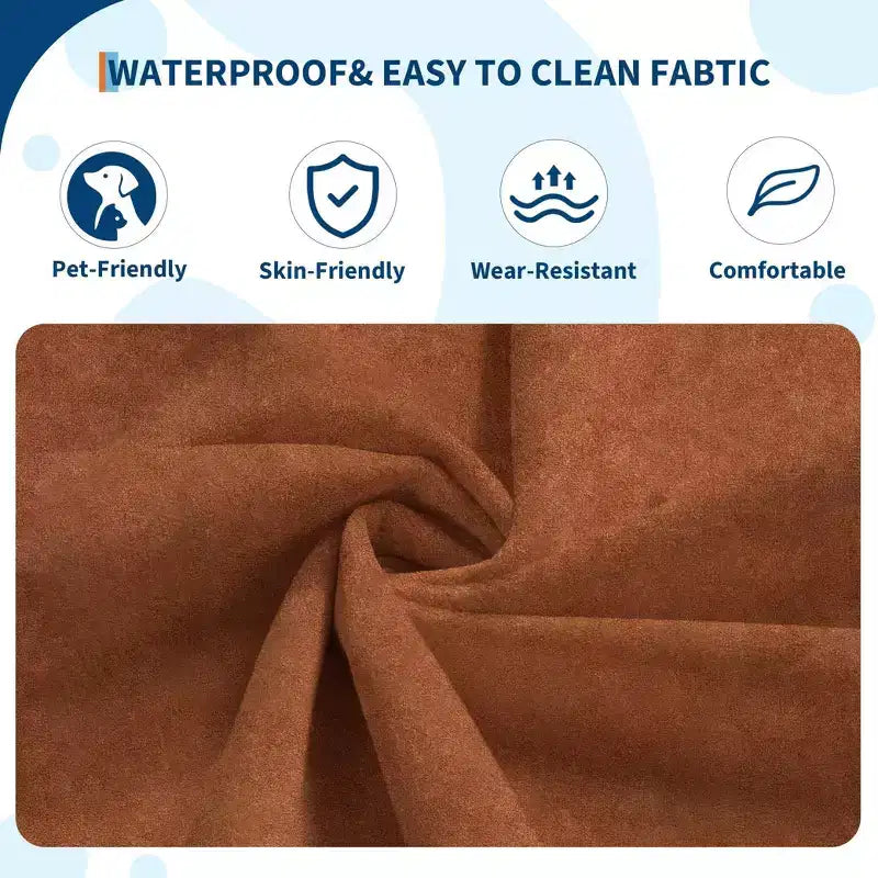 Hand-Tufted 35.4 Bean Bag Chairs, Waterproof Seamless One-Piece Memory Foam Loveseat with 900 lb Capacity for Living Room and Bedroom