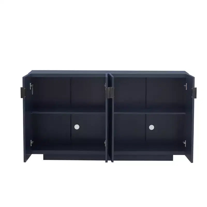 Modern 4-Door Fluted Buffet Sideboard Cabinet with Adjustable Shelves for Dining Room and Living Room