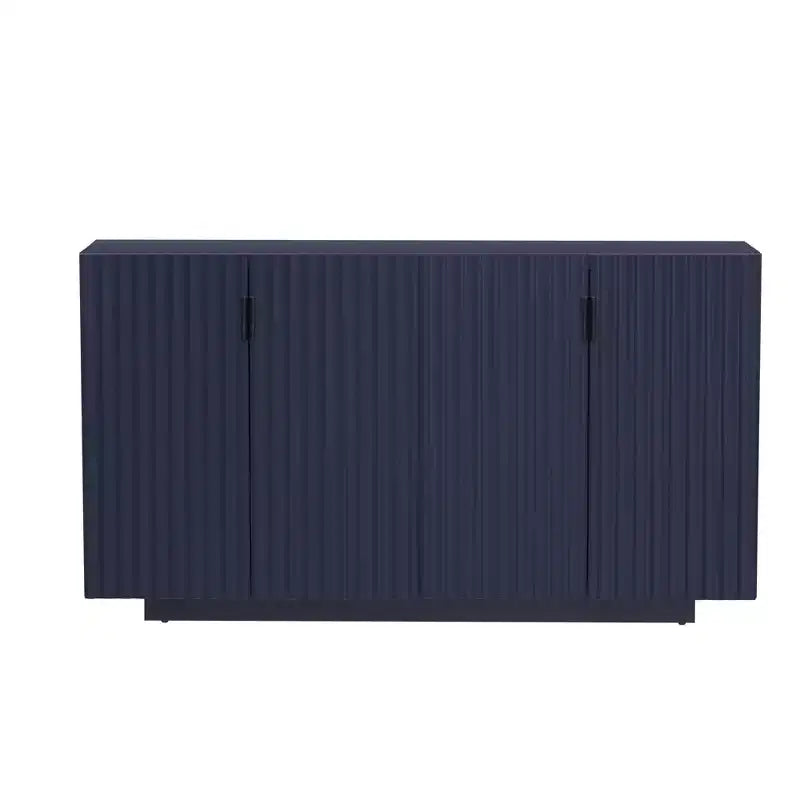 Modern 4-Door Fluted Buffet Sideboard Cabinet with Adjustable Shelves for Dining Room and Living Room