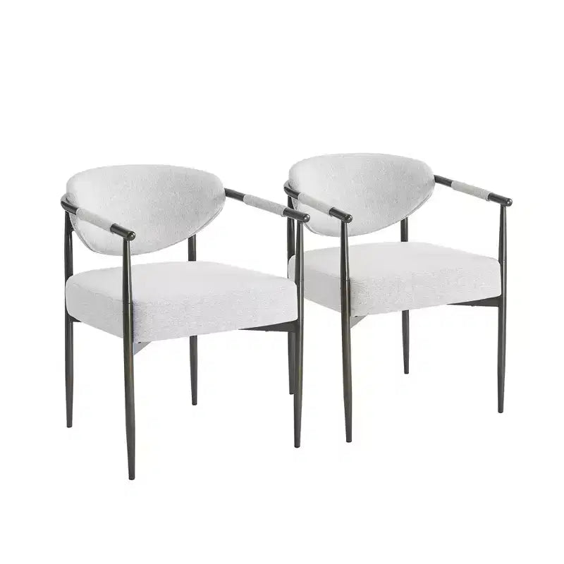 Sedie da Pranzo Moderne Imbottite con Schienale Curvo (Set da 2)