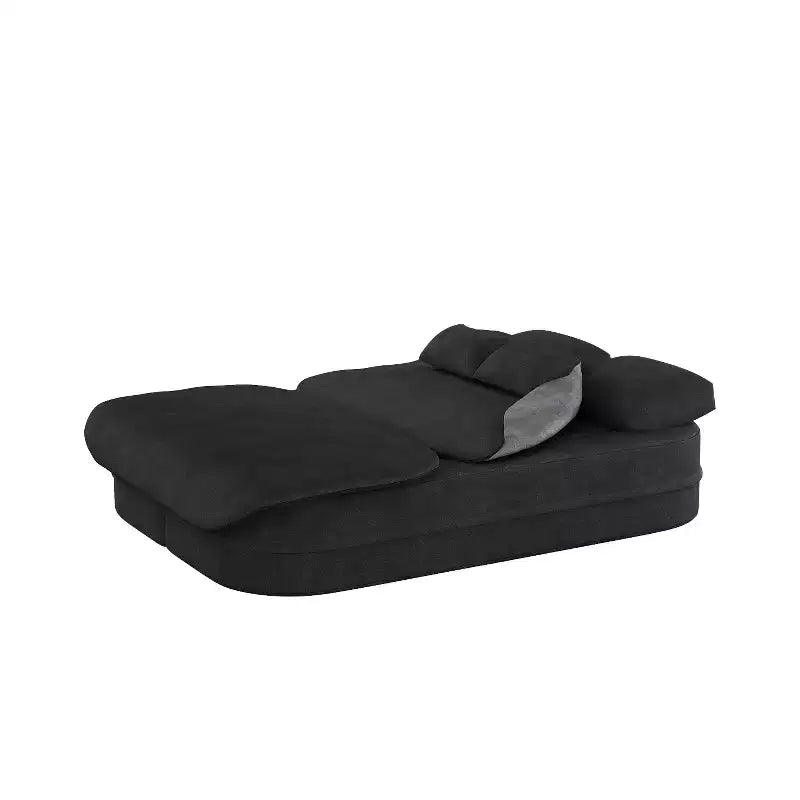 75'' 2-in-1 Foldable Sofa Bed, Convertible Floor Couch with Foam Cushion and Multi Functional Blanket for Living Room Bedroom Studio