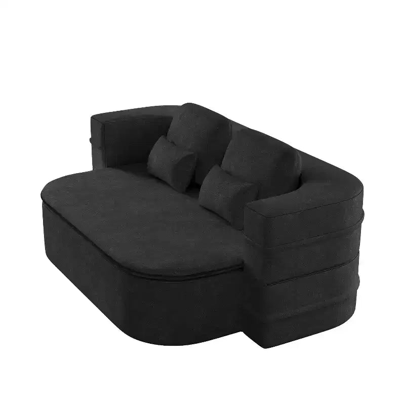 75'' 2-in-1 Foldable Sofa Bed, Convertible Floor Couch with Foam Cushion and Multi Functional Blanket for Living Room Bedroom Studio