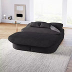 Divano letto pieghevole 2-in-1 da 75'', divano convertibile da pavimento con cuscino in schiuma e coperta multifunzionale per soggiorno, camera da letto, monolocale