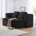 Divano letto pieghevole 2-in-1 da 75'', divano convertibile da pavimento con cuscino in schiuma e coperta multifunzionale per soggiorno, camera da letto, monolocale