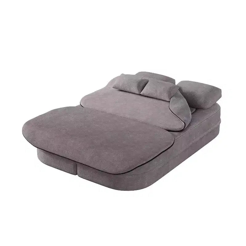 75'' 2-in-1 Foldable Sofa Bed, Convertible Floor Couch with Foam Cushion and Multi Functional Blanket for Living Room Bedroom Studio