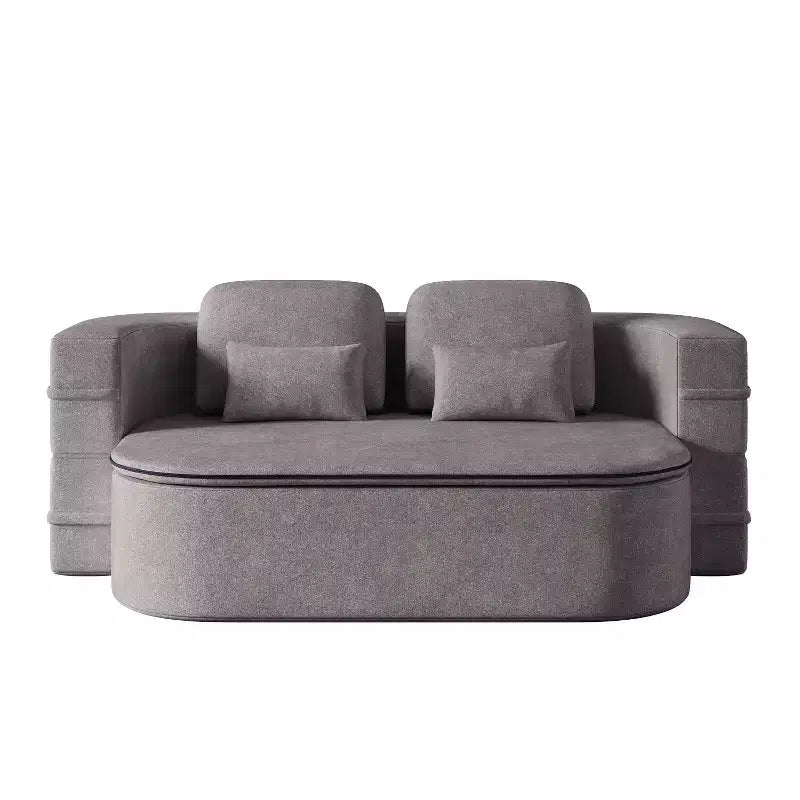 75'' 2-in-1 Foldable Sofa Bed, Convertible Floor Couch with Foam Cushion and Multi Functional Blanket for Living Room Bedroom Studio
