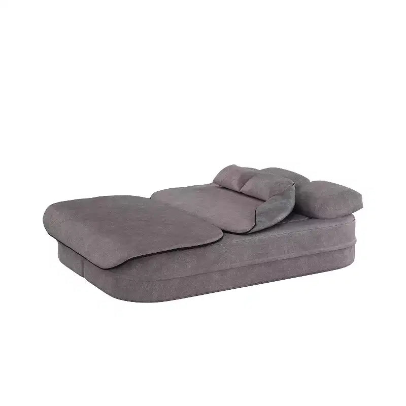 75'' 2-in-1 Foldable Sofa Bed, Convertible Floor Couch with Foam Cushion and Multi Functional Blanket for Living Room Bedroom Studio