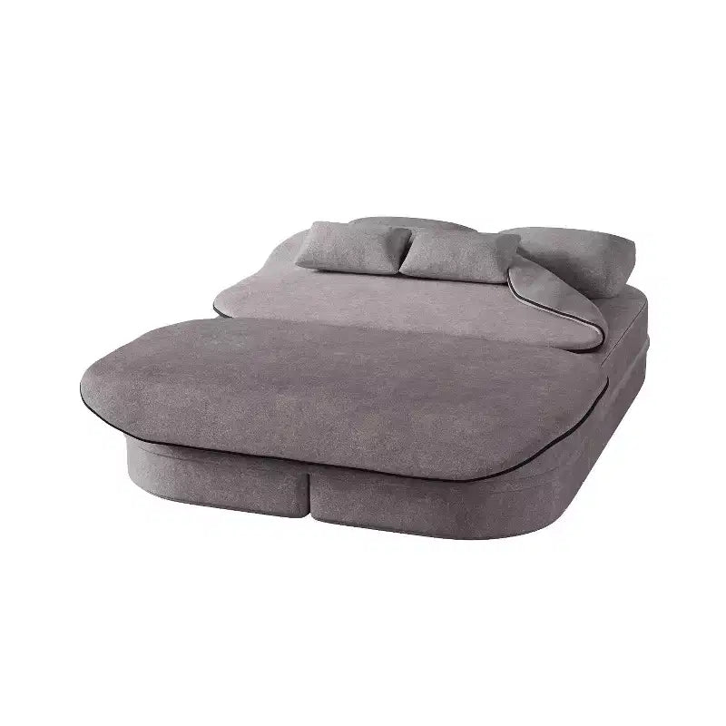 75'' 2-in-1 Foldable Sofa Bed, Convertible Floor Couch with Foam Cushion and Multi Functional Blanket for Living Room Bedroom Studio