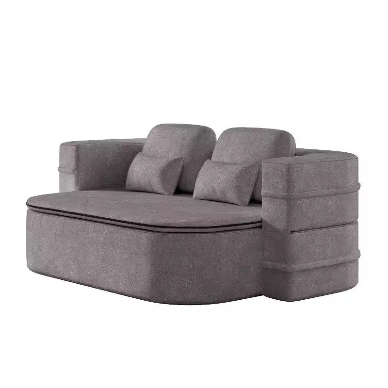 75'' 2-in-1 Foldable Sofa Bed, Convertible Floor Couch with Foam Cushion and Multi Functional Blanket for Living Room Bedroom Studio