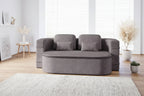 Divano letto pieghevole 2-in-1 da 75'', divano convertibile da pavimento con cuscino in schiuma e coperta multifunzionale per soggiorno, camera da letto, monolocale