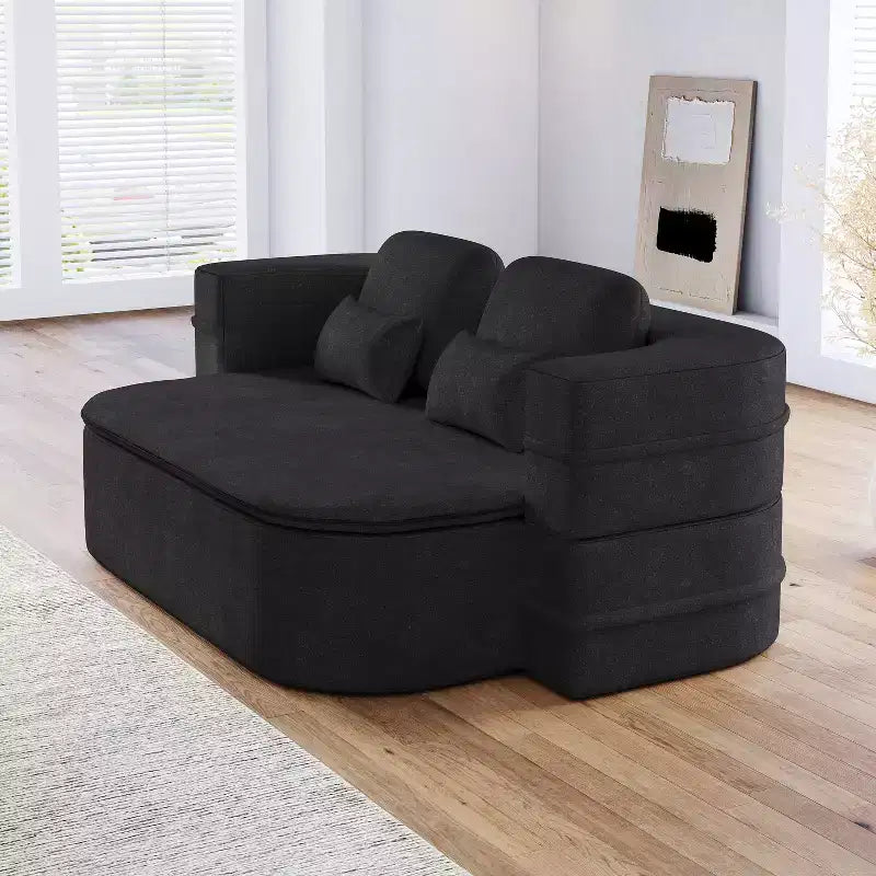 Divano letto pieghevole 2-in-1 da 75'', divano convertibile da pavimento con cuscino in schiuma e coperta multifunzionale per soggiorno, camera da letto, monolocale