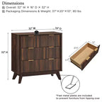 Comodino alto scanalato da 32 pollici, tavolino moderno con ripiano in finto marmo, comodino a 3 cassetti con contenitore, tavolino da notte per camera da letto, soggiorno